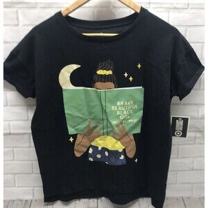 Well Worn Girls Tee Shirt Size XL 14-16 Black History Month Beautiful Black Girl